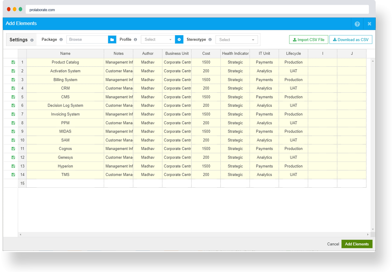 Create and Edit EA Data